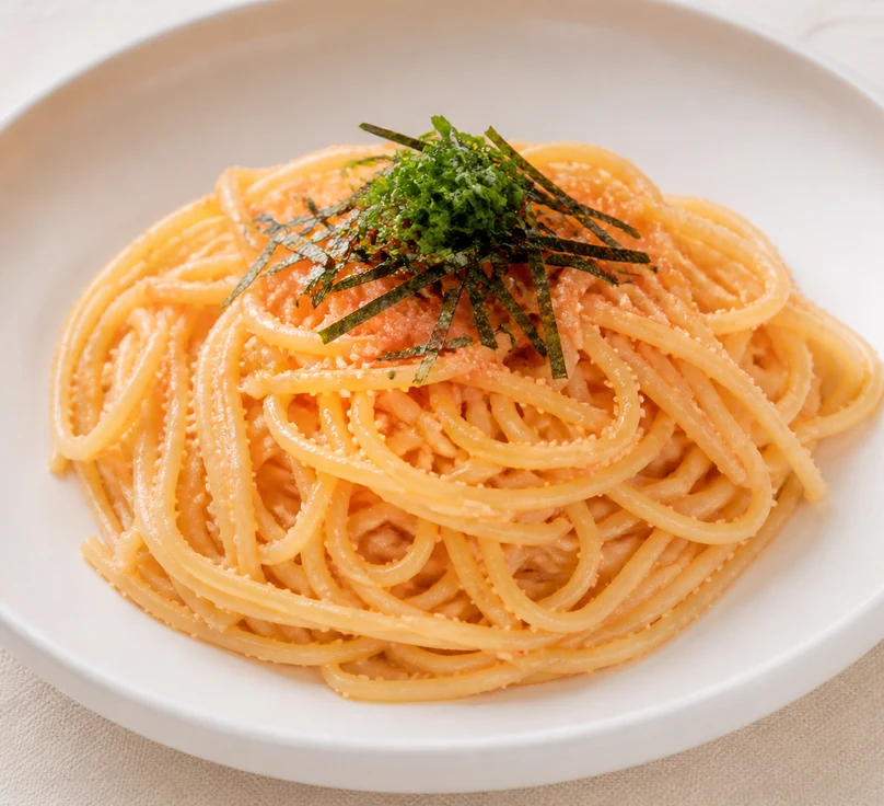 メニュー例4：明太パスタ